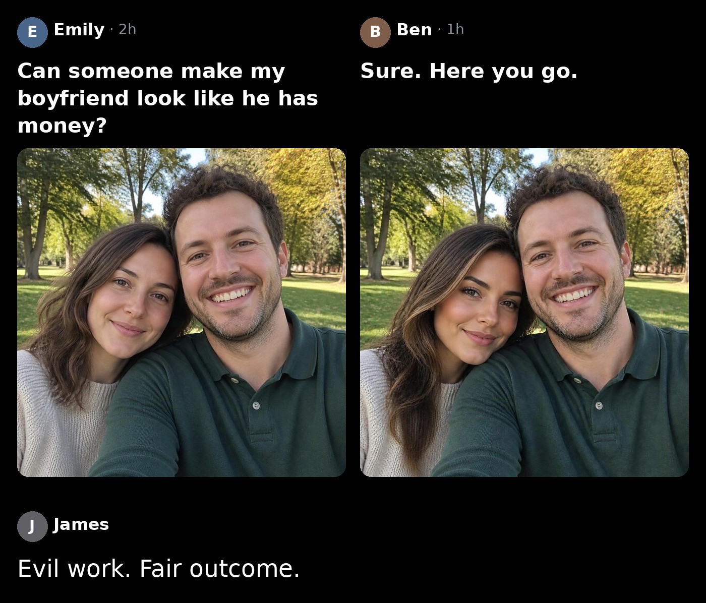 Make Him Look Like He Has Money 1 Meme: make my boyfriend look like he has money
